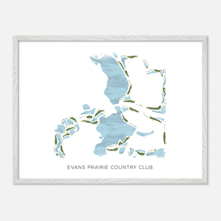 Print of Evans Prairie Country Club Modern Map