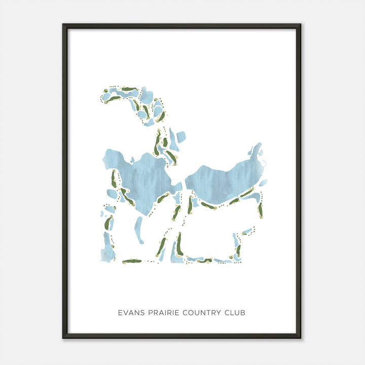Print of Evans Prairie Country Club Modern Map