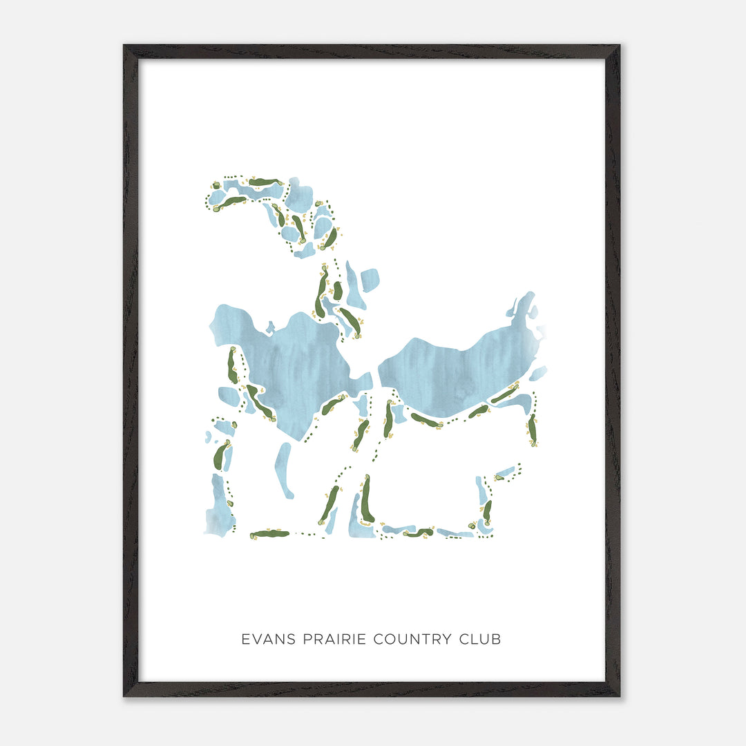 Print of Evans Prairie Country Club Modern Map