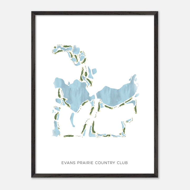 Print of Evans Prairie Country Club Modern Map