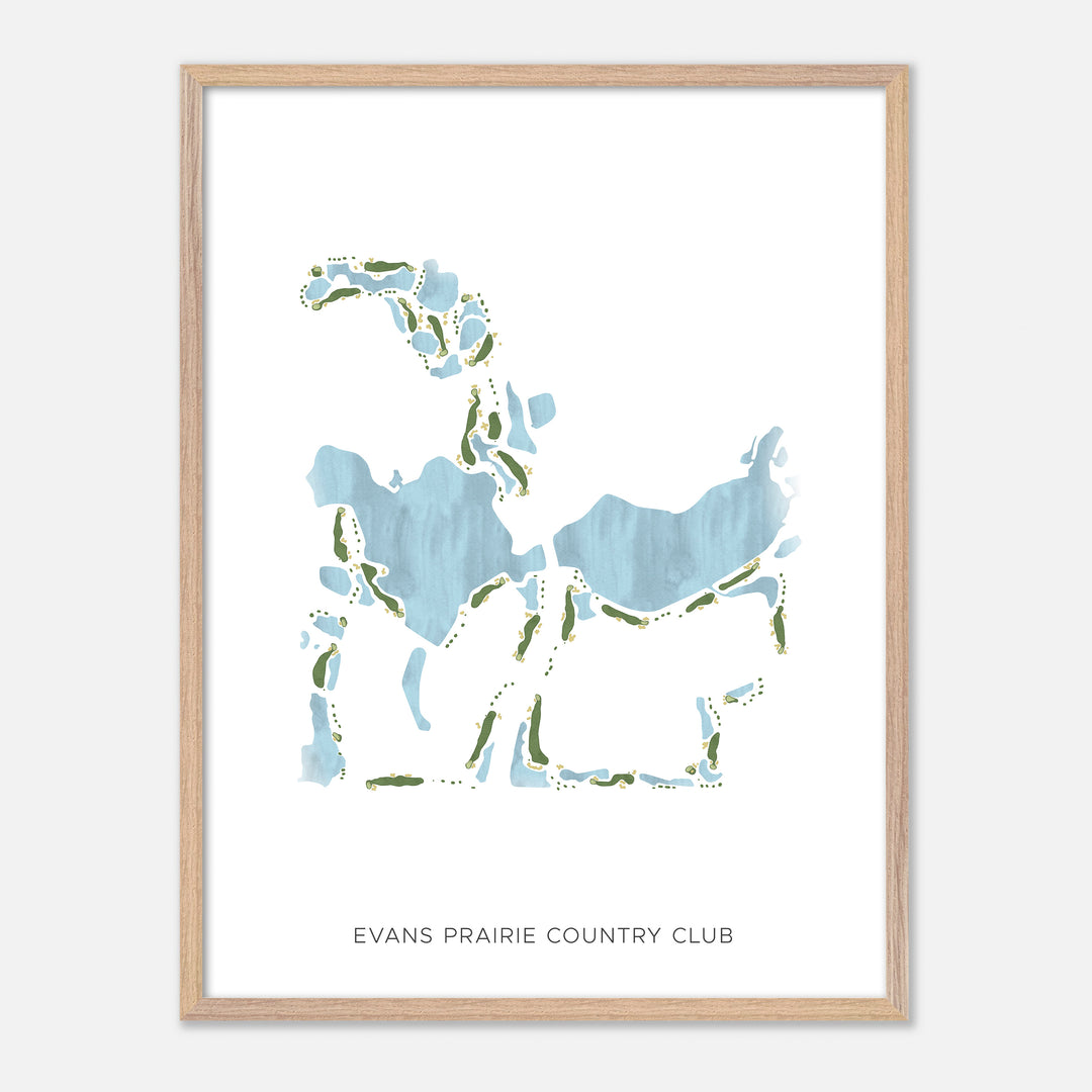 Print of Evans Prairie Country Club Modern Map