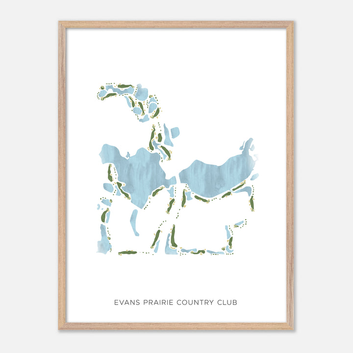 Print of Evans Prairie Country Club Modern Map