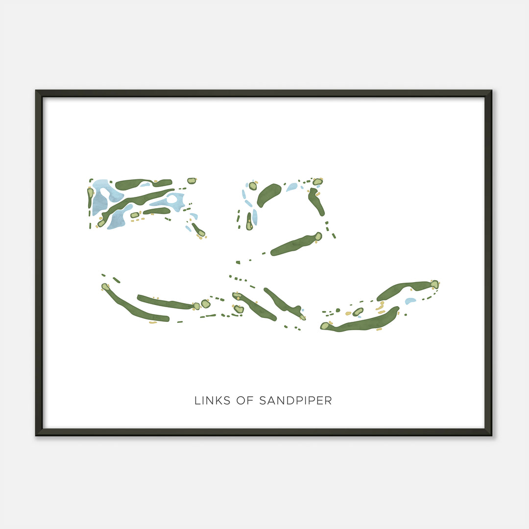 Print of Links Of Sandpiper Modern Map