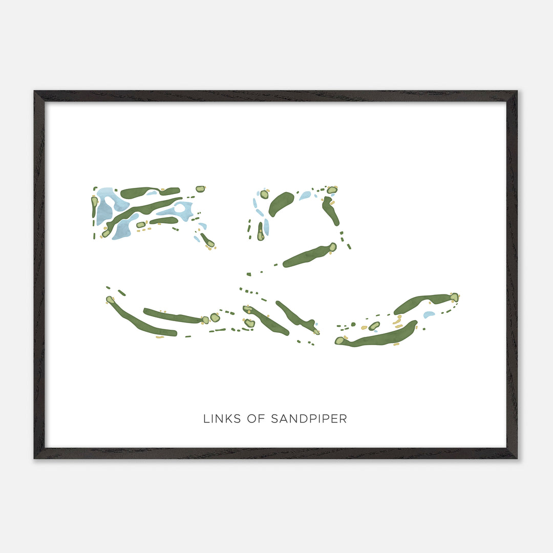 Print of Links Of Sandpiper Modern Map