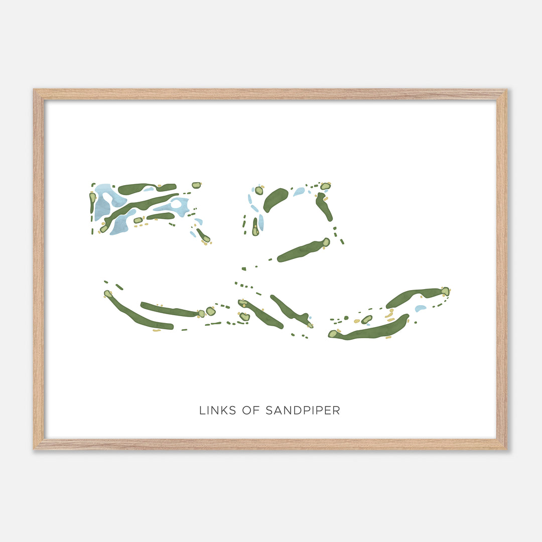 Print of Links Of Sandpiper Modern Map