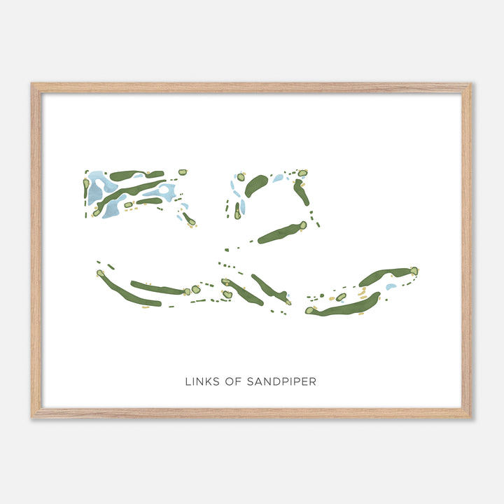 Print of Links Of Sandpiper Modern Map