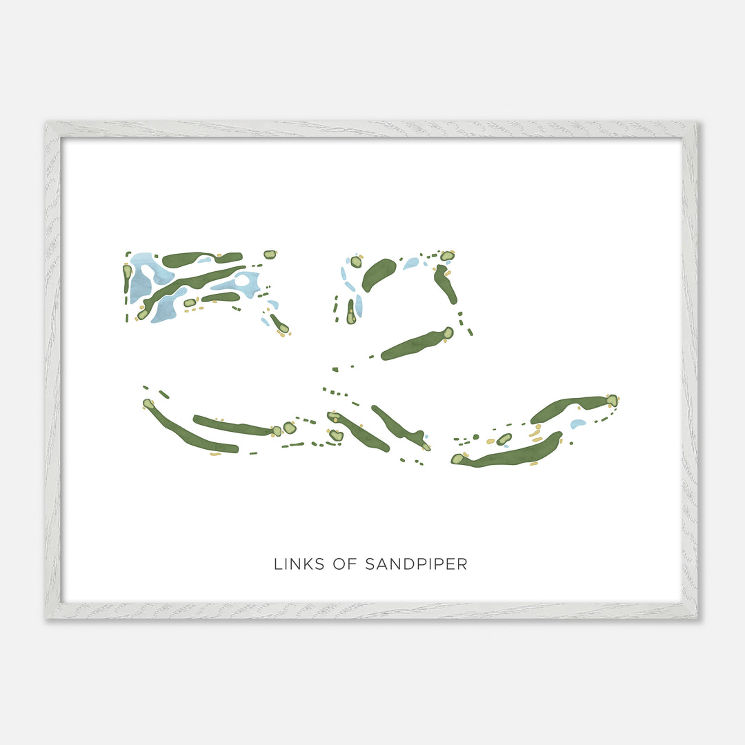 Print of Links Of Sandpiper Modern Map