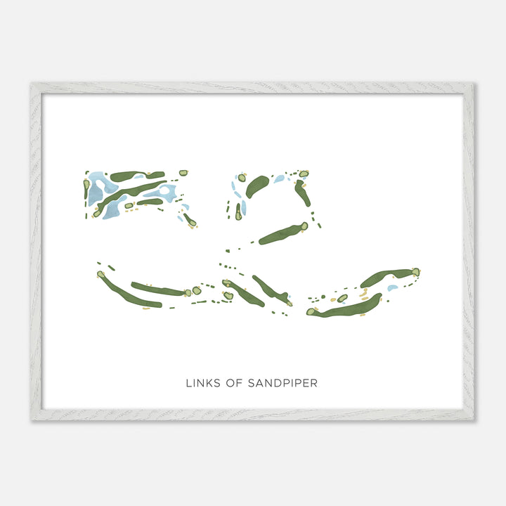 Print of Links Of Sandpiper Modern Map