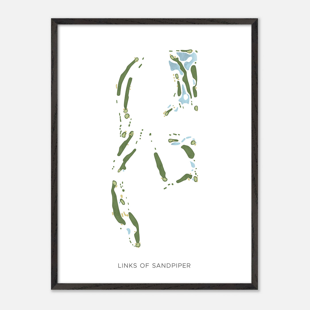 Print of Links Of Sandpiper Modern Map