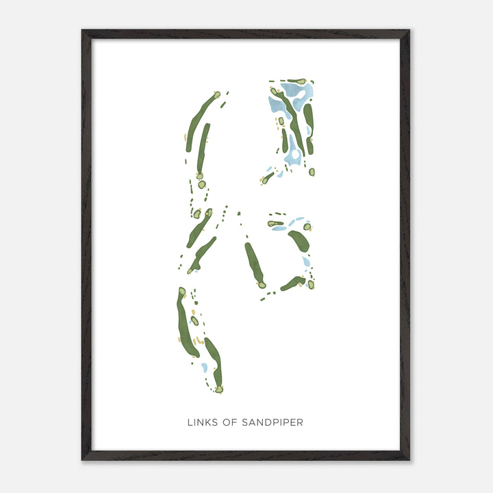 Print of Links Of Sandpiper Modern Map