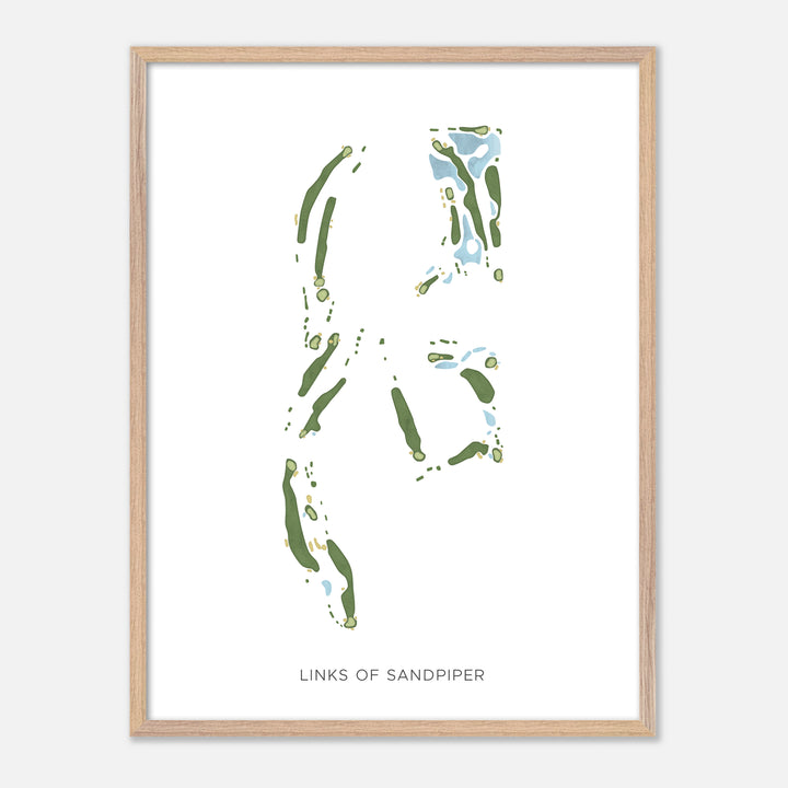 Print of Links Of Sandpiper Modern Map