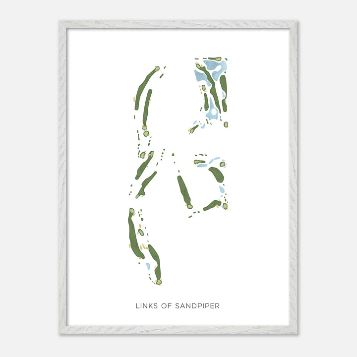 Print of Links Of Sandpiper Modern Map