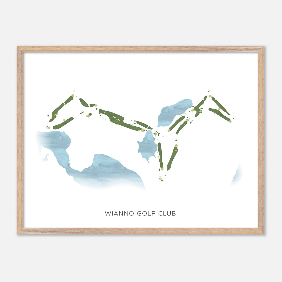 Print of Wianno Golf Club Modern Map
