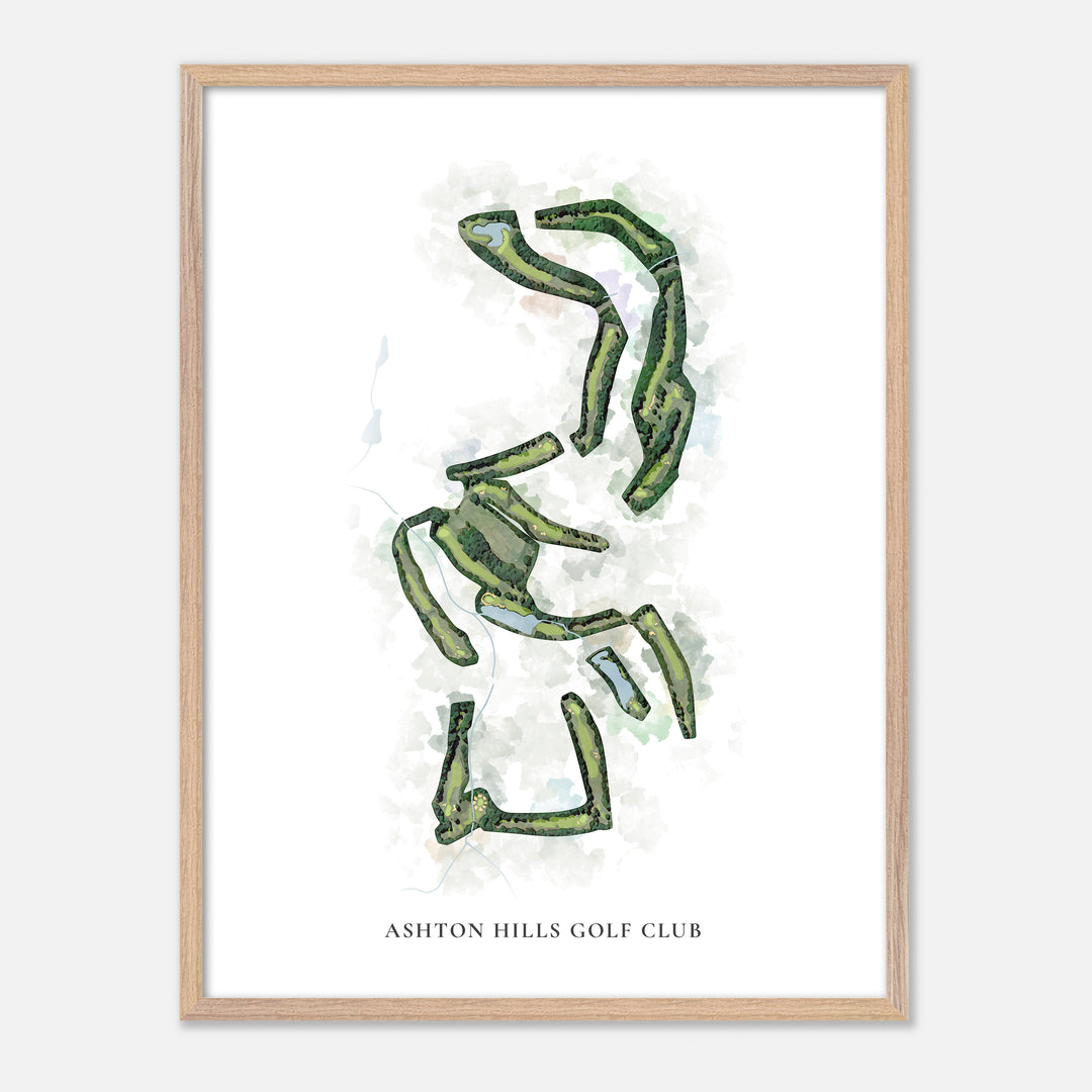 Print of Ashton Hills Golf Club Classic Map