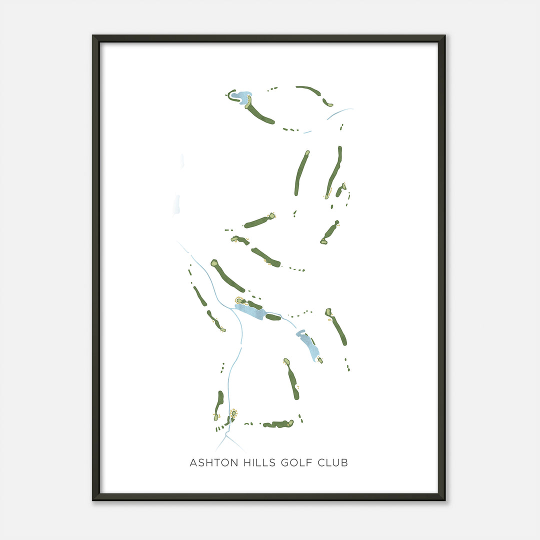 Print of Ashton Hills Golf Club Modern Map