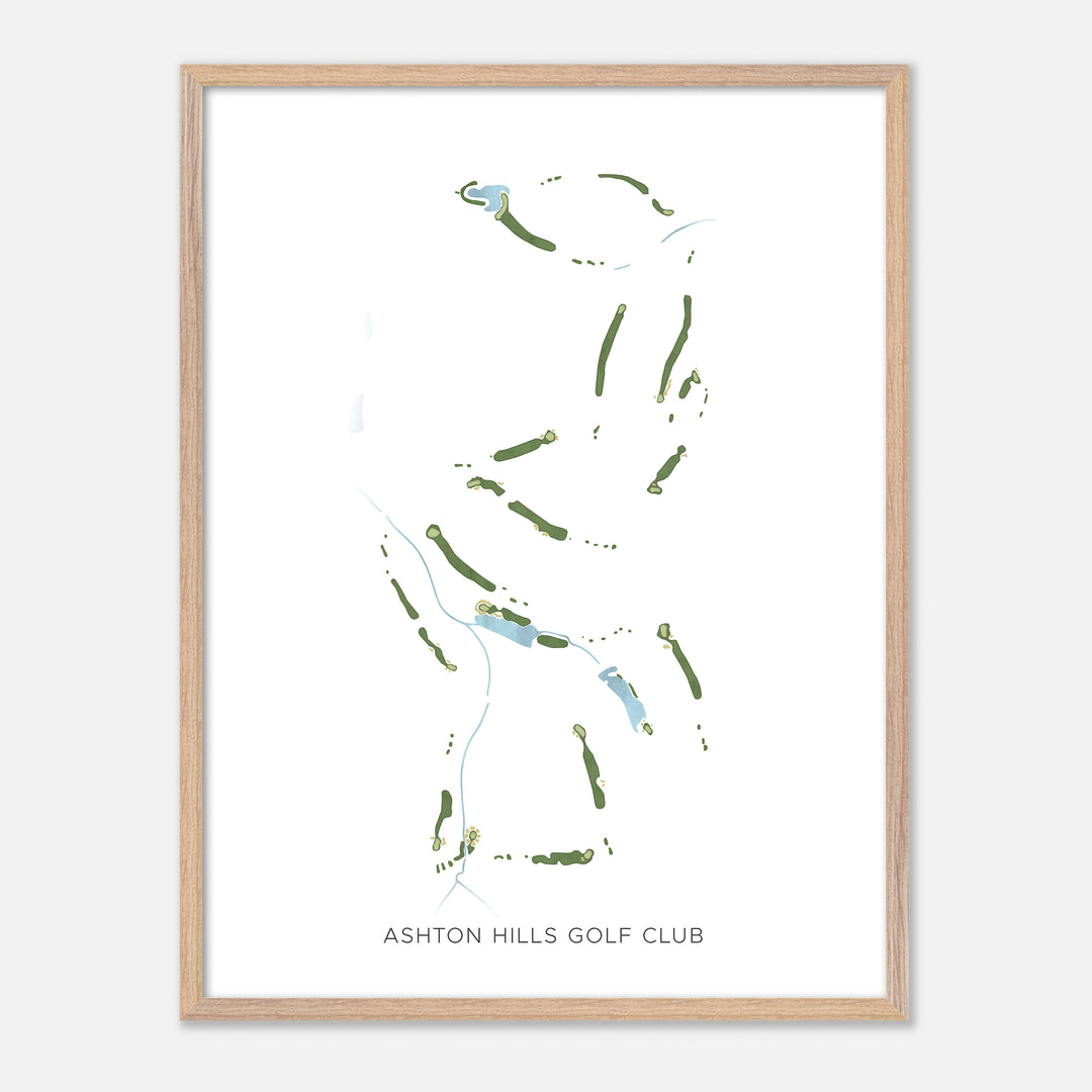 Print of Ashton Hills Golf Club Modern Map