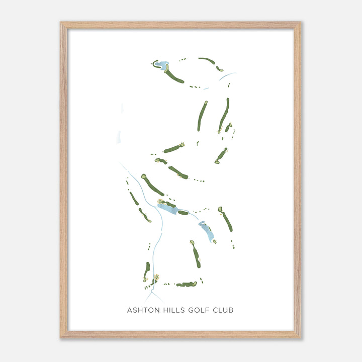 Print of Ashton Hills Golf Club Modern Map