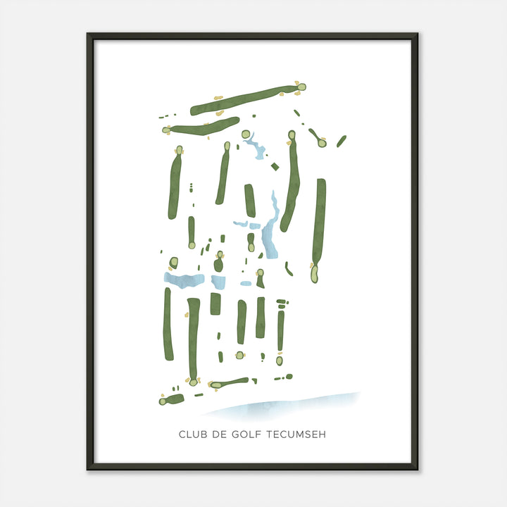 Print of Club De Golf Tecumseh Modern Map