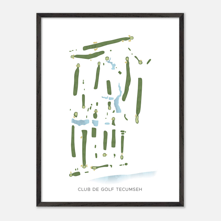 Print of Club De Golf Tecumseh Modern Map