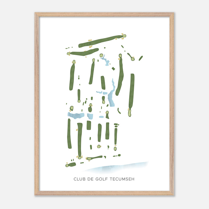 Print of Club De Golf Tecumseh Modern Map