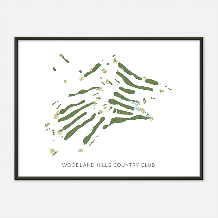 Print of Woodland Hills Country Club Modern Map