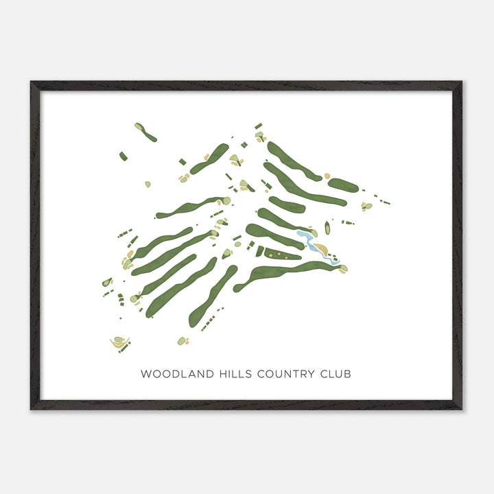 Print of Woodland Hills Country Club Modern Map