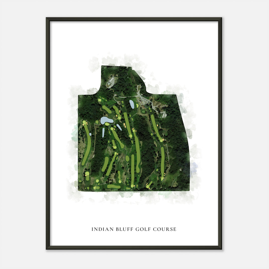 Print of Indian Bluff Golf Course Classic Map