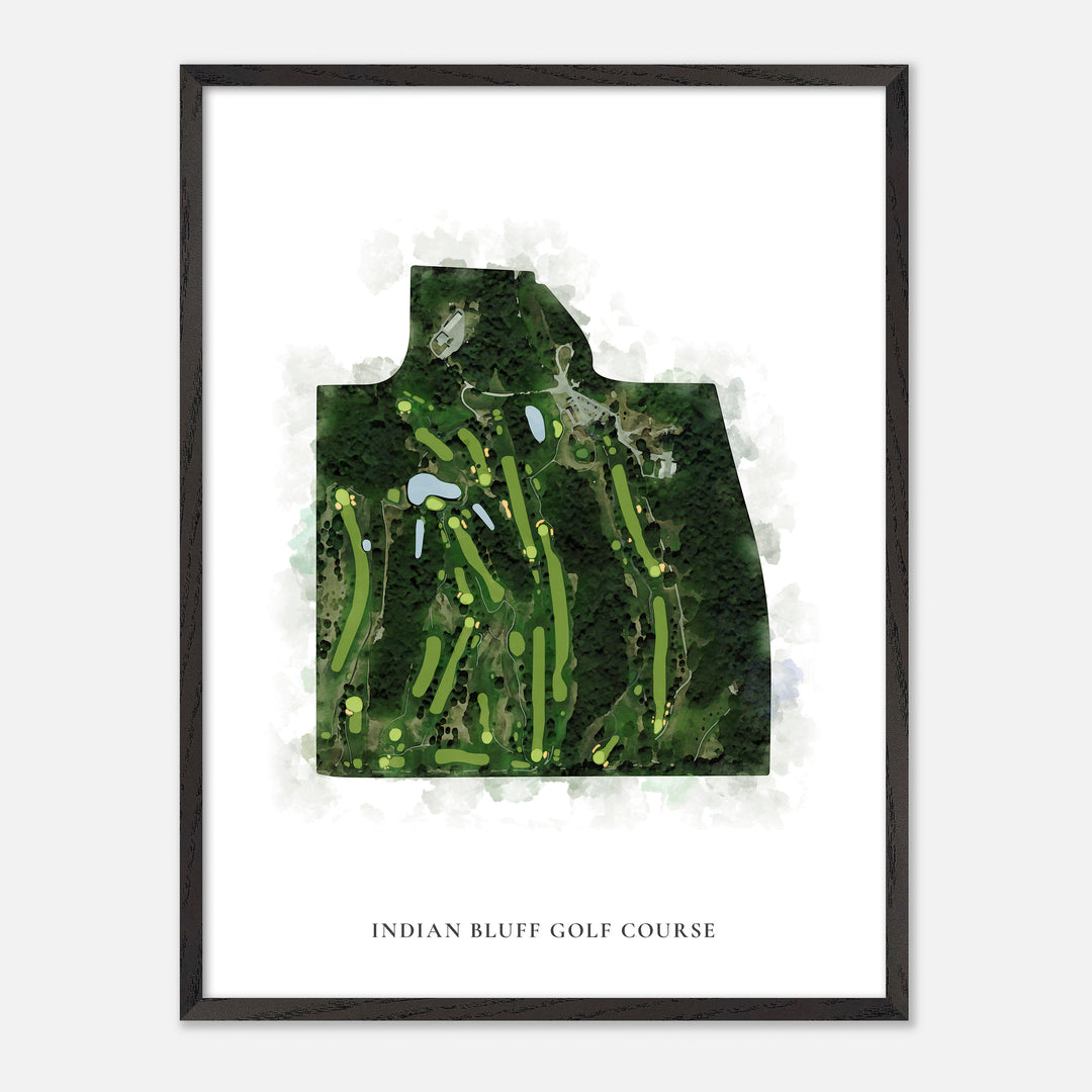 Print of Indian Bluff Golf Course Classic Map
