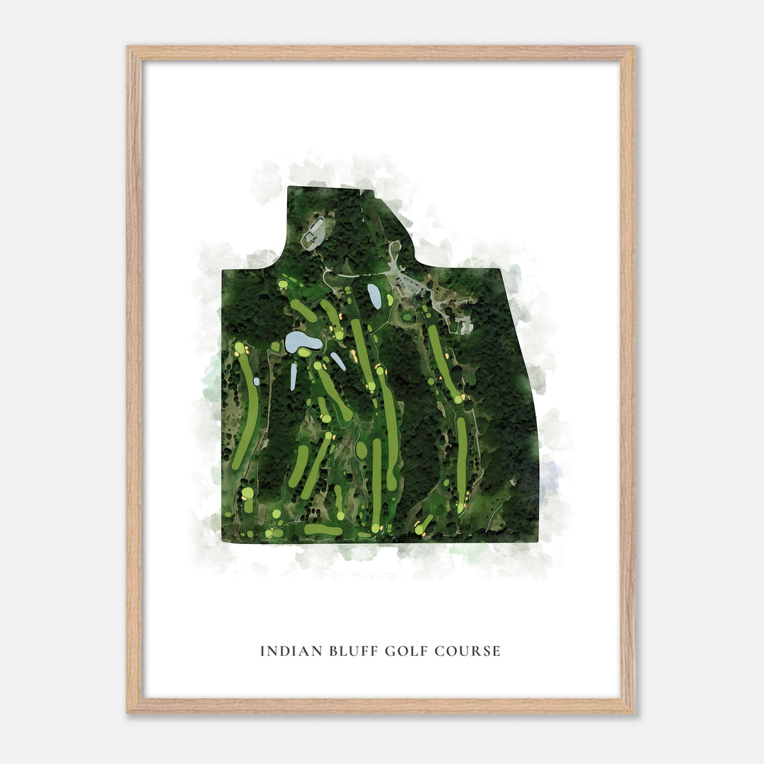 Print of Indian Bluff Golf Course Classic Map