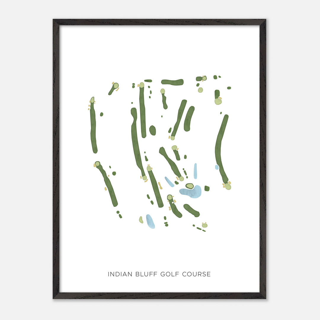 Print of Indian Bluff Golf Course Modern Map