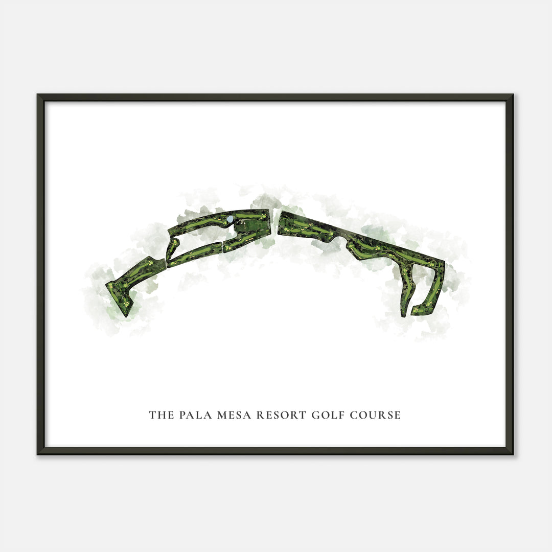 Print of The Pala Mesa Resort Golf Course Classic Map