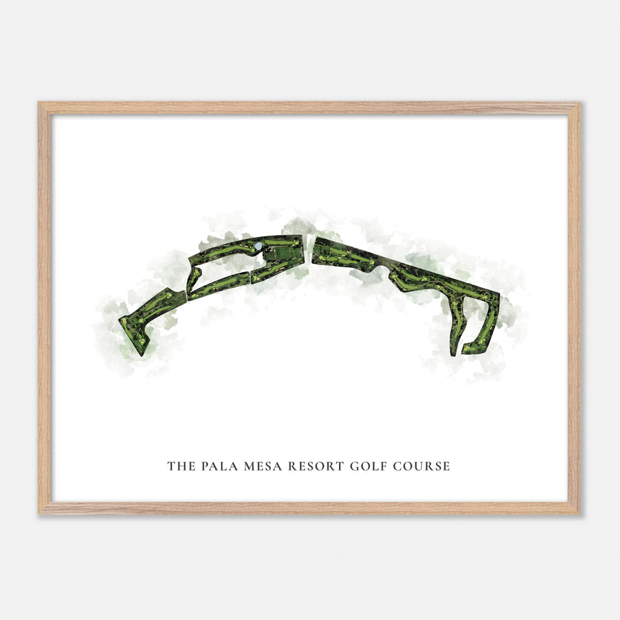 Print of The Pala Mesa Resort Golf Course Classic Map