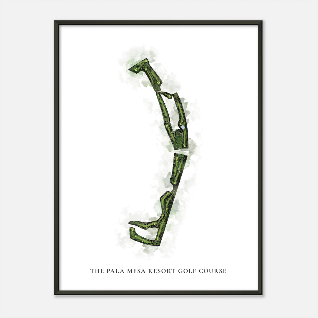 Print of The Pala Mesa Resort Golf Course Classic Map