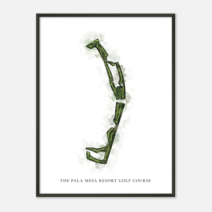 Print of The Pala Mesa Resort Golf Course Classic Map