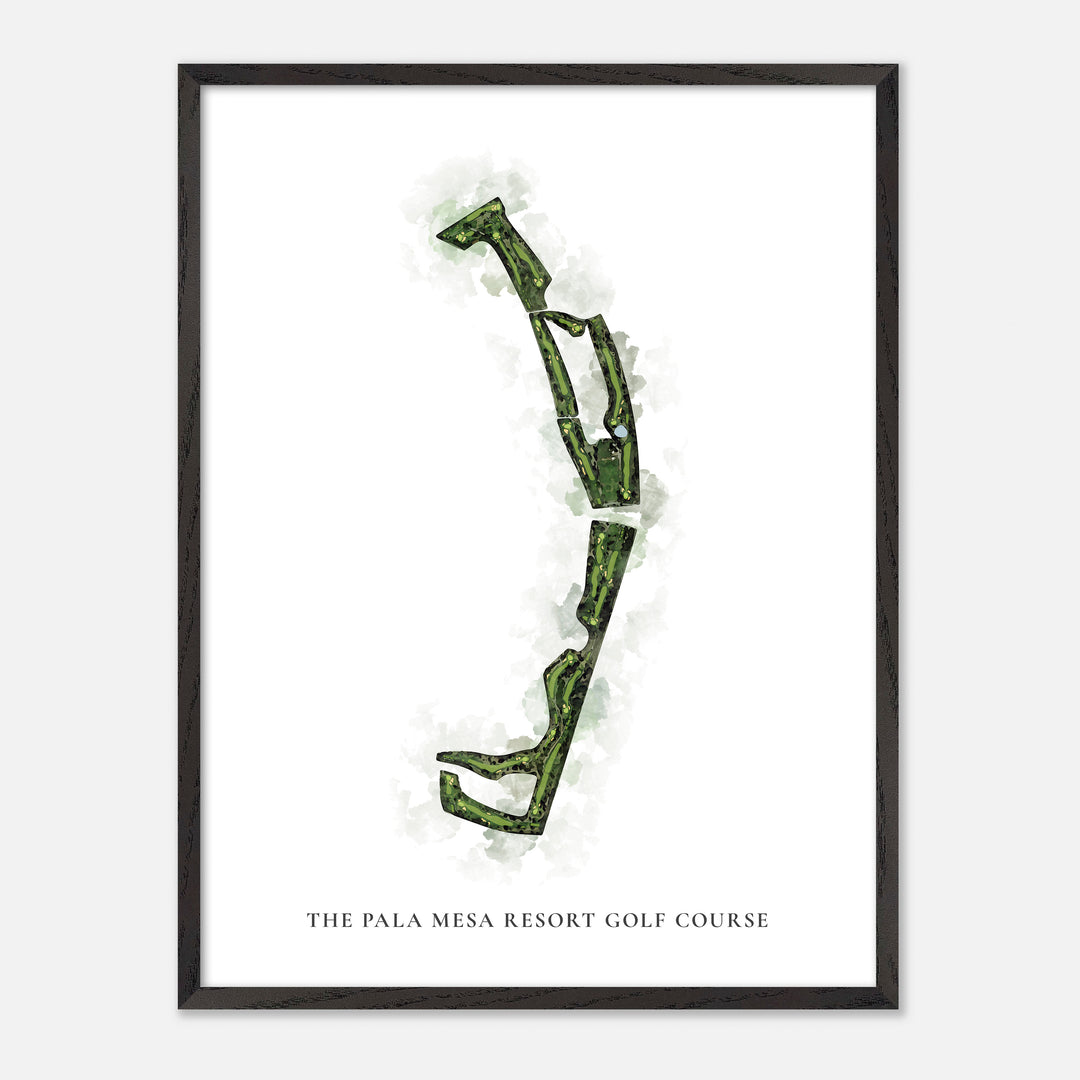 Print of The Pala Mesa Resort Golf Course Classic Map