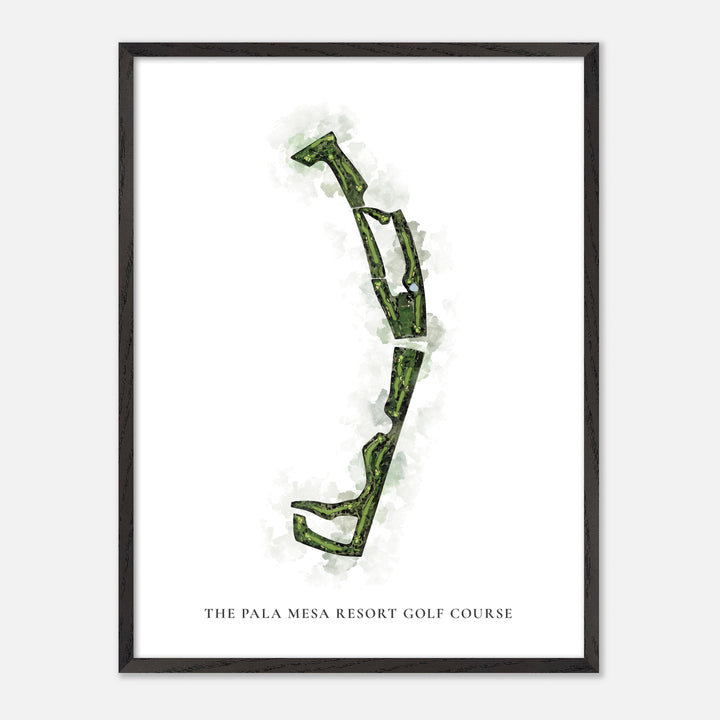 Print of The Pala Mesa Resort Golf Course Classic Map