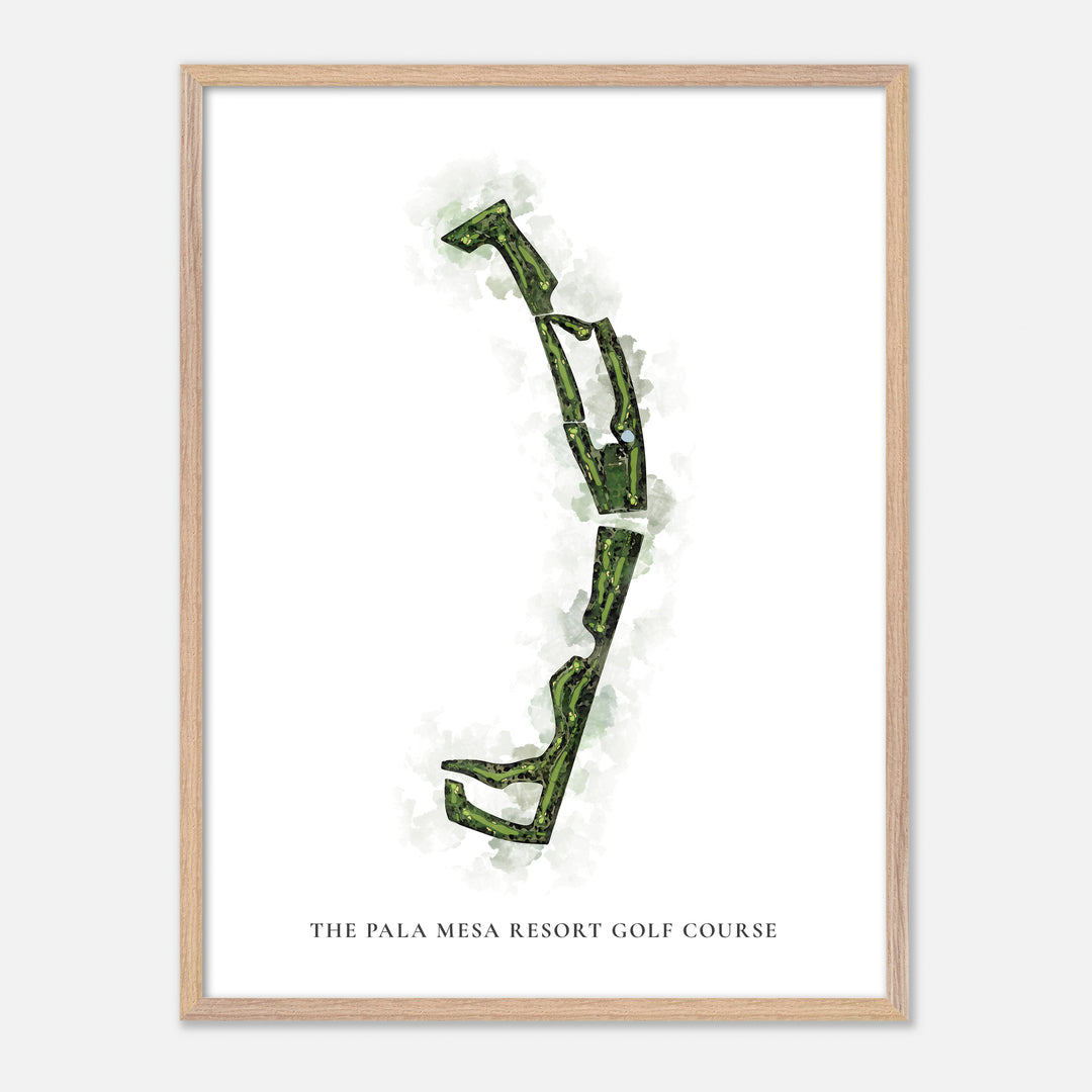 Print of The Pala Mesa Resort Golf Course Classic Map