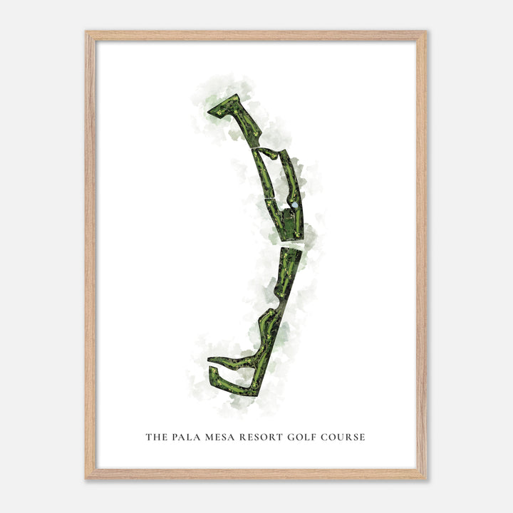 Print of The Pala Mesa Resort Golf Course Classic Map