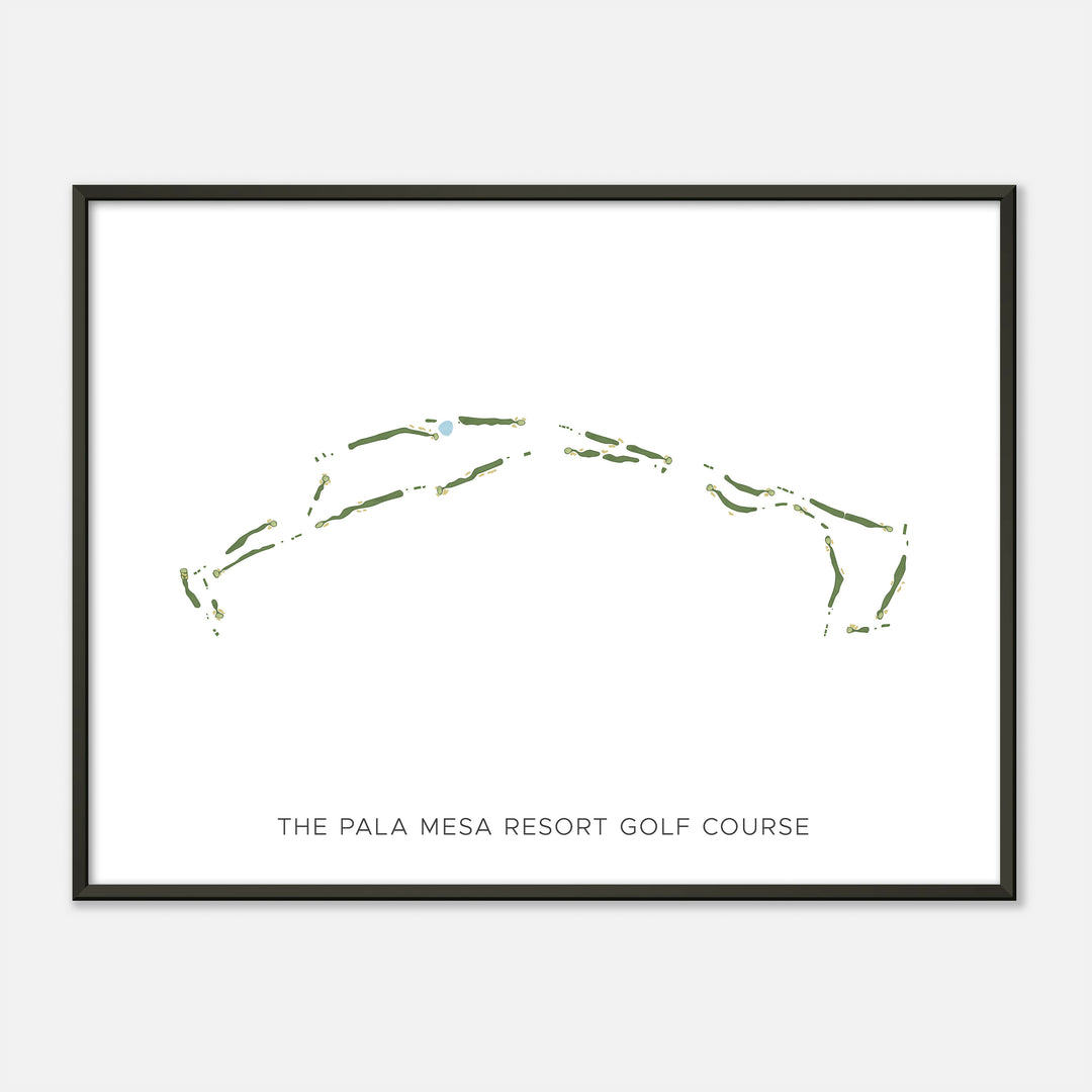 Print of The Pala Mesa Resort Golf Course Modern Map