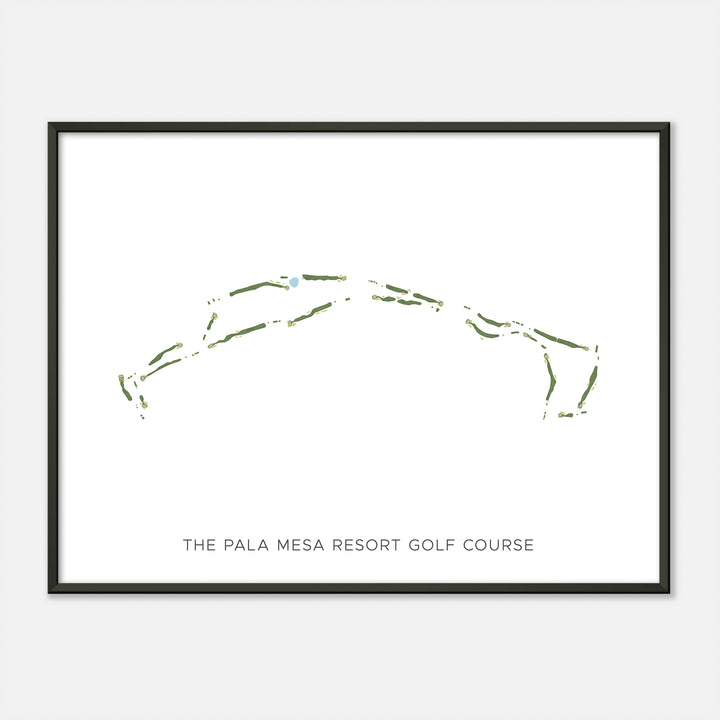 Print of The Pala Mesa Resort Golf Course Modern Map
