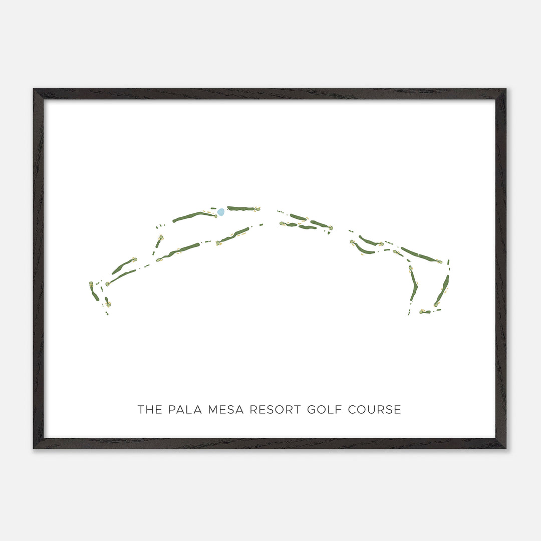 Print of The Pala Mesa Resort Golf Course Modern Map