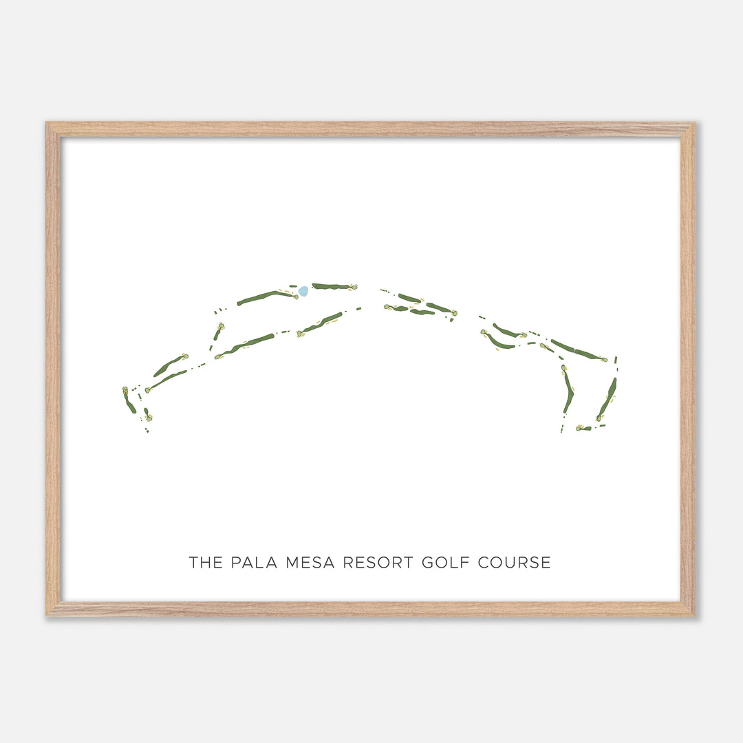 Print of The Pala Mesa Resort Golf Course Modern Map