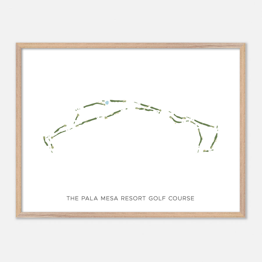 Print of The Pala Mesa Resort Golf Course Modern Map