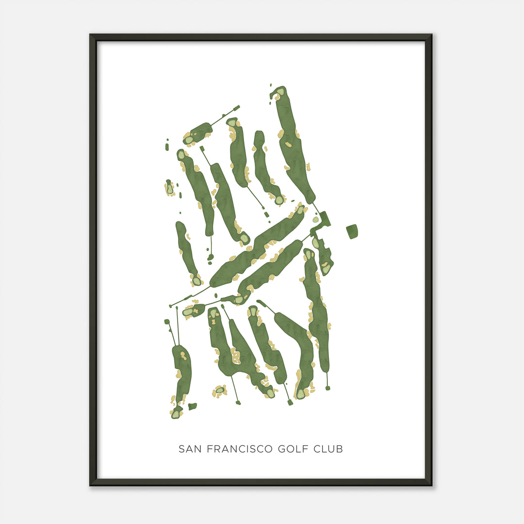 Print of San Francisco Golf Club Modern Map