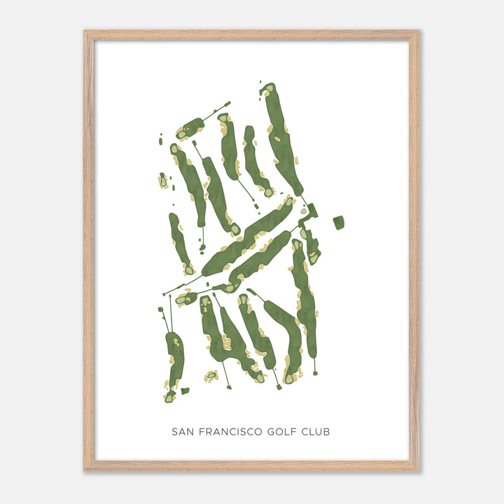 Print of San Francisco Golf Club Modern Map