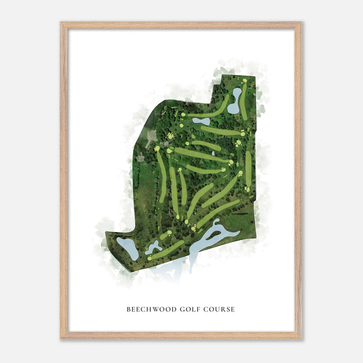 Print of Beechwood Golf Course Classic Map