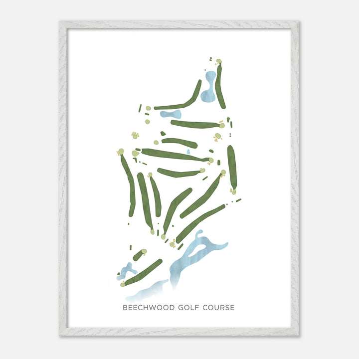 Print of Beechwood Golf Course Modern Map