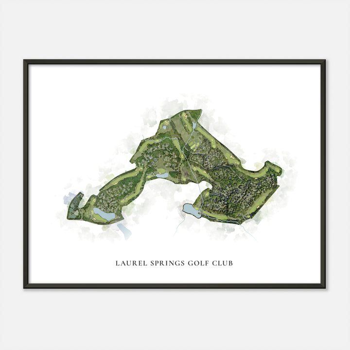 Print of Laurel Springs Golf Club Classic Map