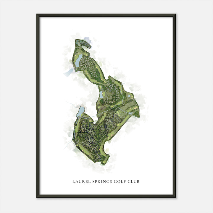 Print of Laurel Springs Golf Club Classic Map