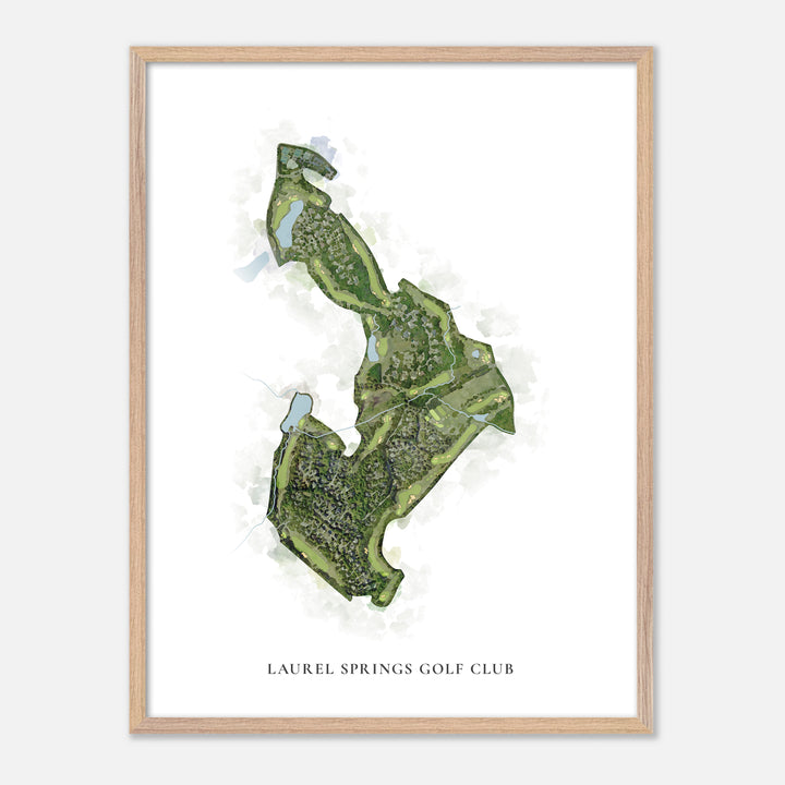 Print of Laurel Springs Golf Club Classic Map